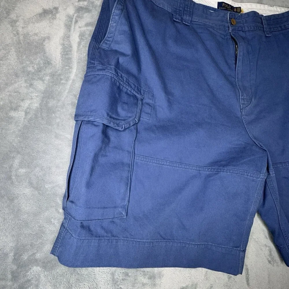 Polo Ralph Lauren Mens 48B Cargo Shorts Blue 10” Relax Preppy Classic Dadcore